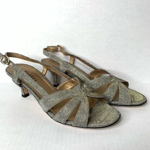 Vaneli di Notte Maeve platinum slingback heels 7